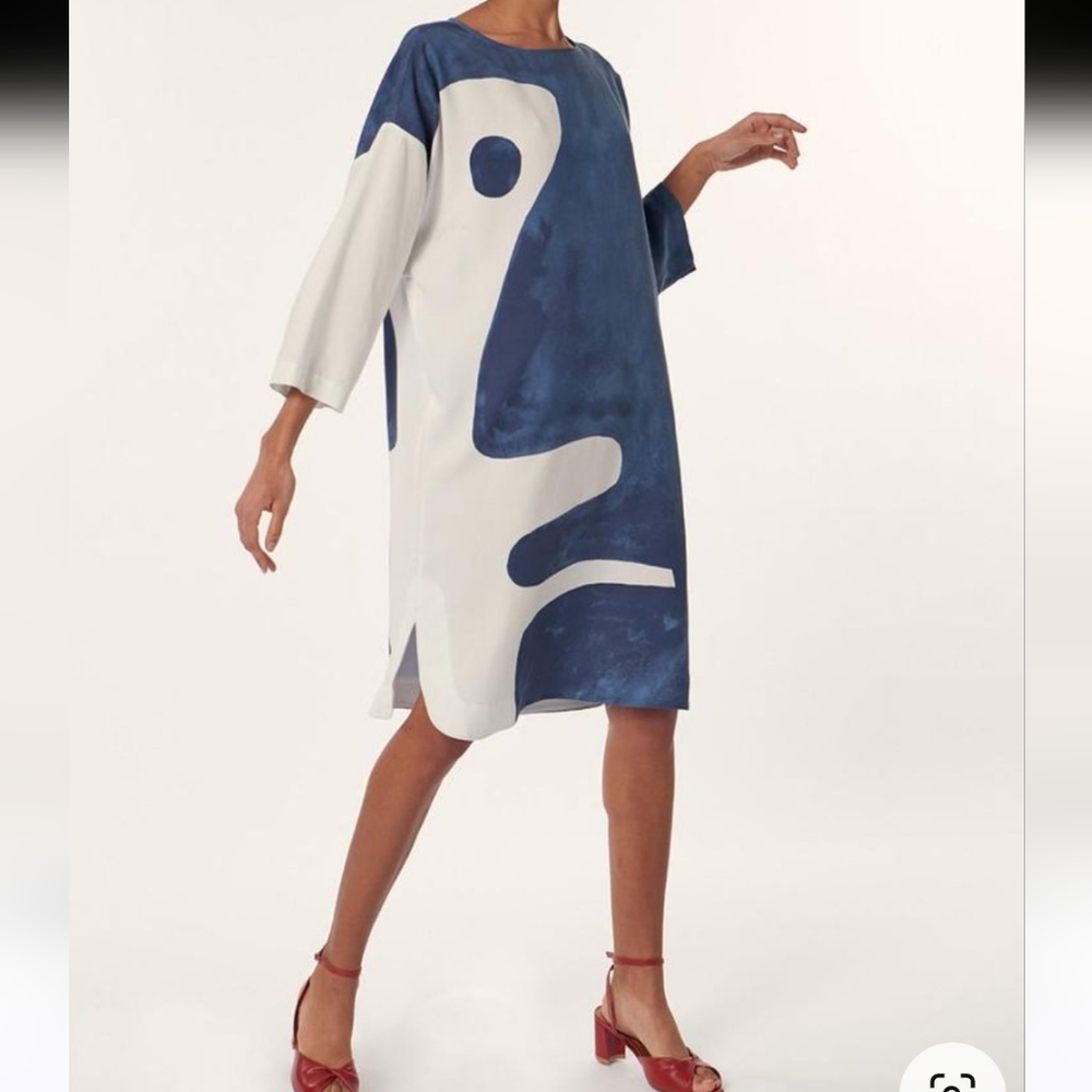 Mara Hoffman Wilma Blue/White Tunic Dress